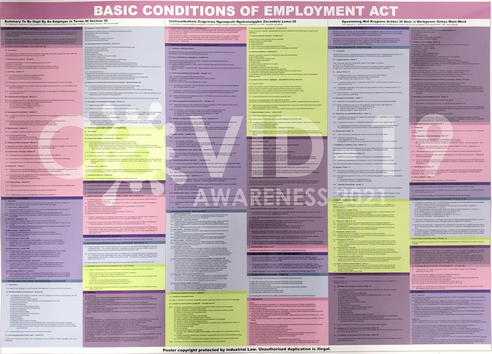Basic Conditions of Employment Equity Act Basic Conditions of Employment Equity Act